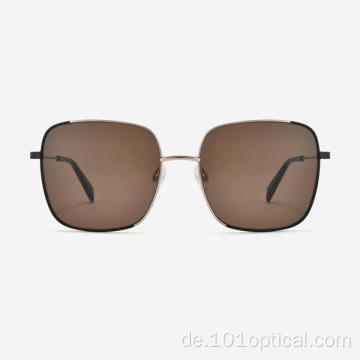 Fashion Square Metall Damensonnenbrille